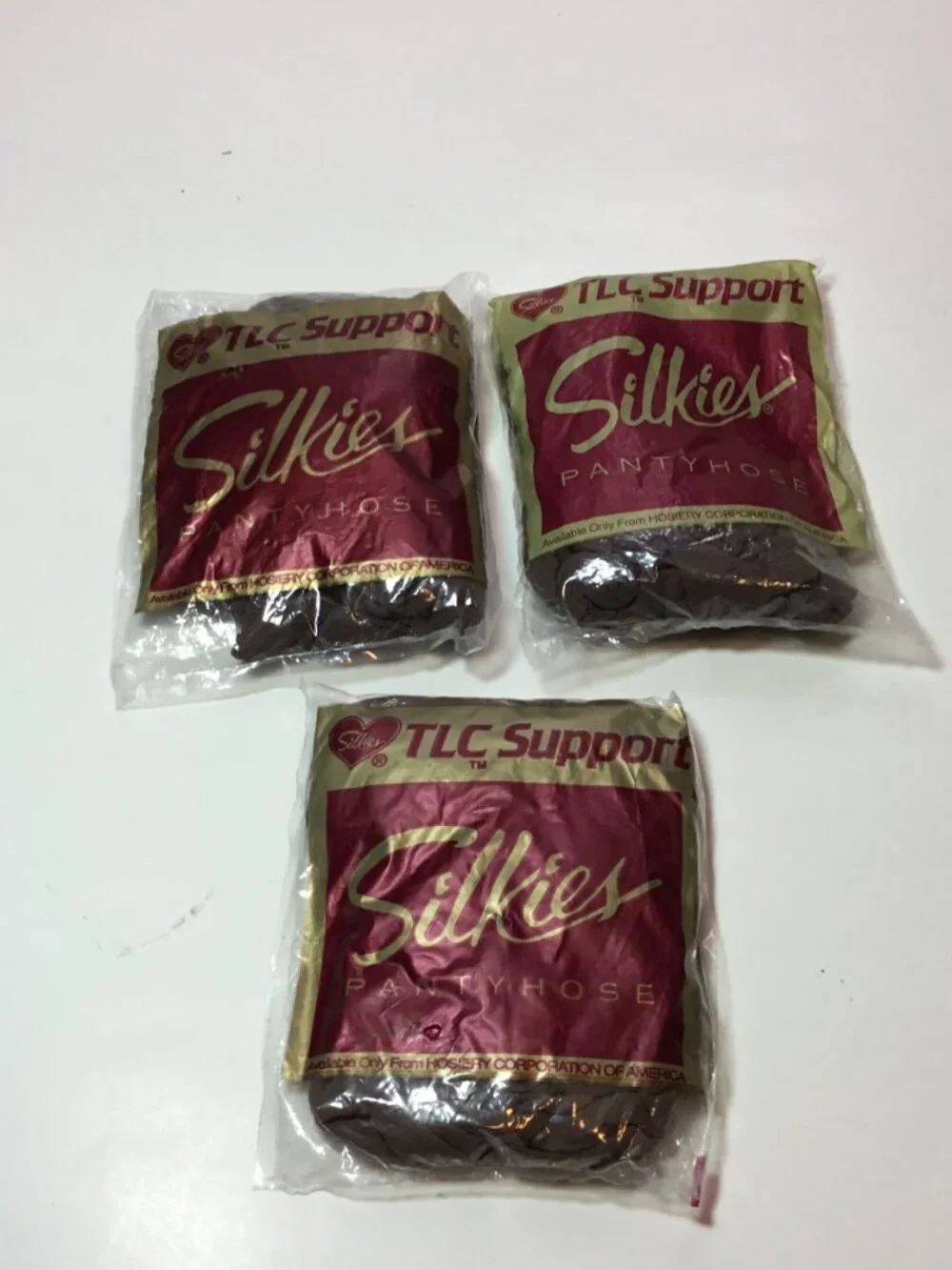 Lot 3 Pair Silkies TLC Support Pantyhose Size Queen Mocha NEW